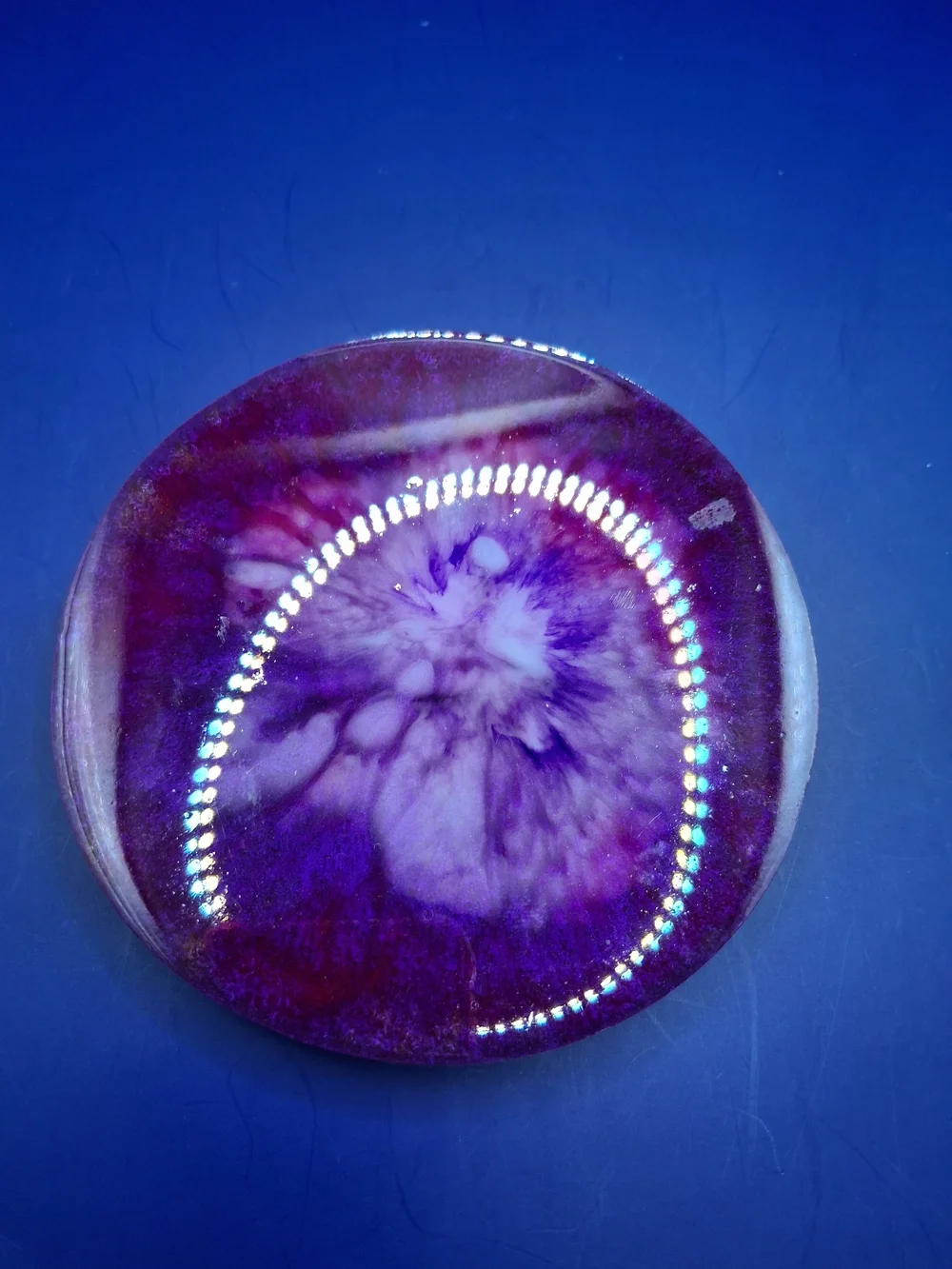 Resin Tray in Purple and Copper Tones